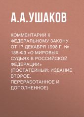 Комментарий к Федеральному закону от 17 декабря 1998 г. № 188-ФЗ «О мировых судьях в Российской Федерации» (постатейный; издание второе, переработанное и дополненное)